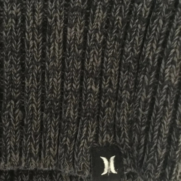 Hurley Knit V Neck  Grey / Black 100% Cotton Sweater SZ M - Picture 5 of 8